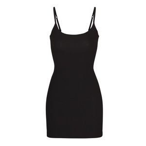 🖤 SKIMS Soft Lounge Ribbed Slip Dress - Onyx - NWT - XL